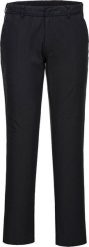 Portwest S232 - Elastyczne spodnie robocze Chino Slim - czarny 40. Czarne eleganckie spodnie męskie Portwest, m, bez wzorów, narciarskie. Za 106.38 zł.