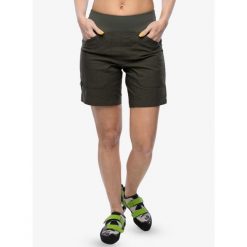 Spodenki wspinaczkowe damskie Edelrid Wo Sansara Shorts. Zielone szorty damskie EDELRID, bez wzorów, sportowe. W wyprzedaży za 198.20 zł.