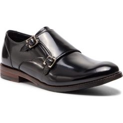 Półbuty CLARKS - Edward Monk Black Leather. Czarne buty wizytowe męskie Clarks, bez wzorów, z materiału, bez obcasa, bez zapięcia. W wyprzedaży za 269.00 zł.