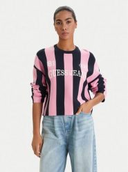 Guess Jeans Sweter W6RR17 Z3FC2 Kolorowy Regular Fit. Swetry nierozpinane damskie Guess Jeans, s, z aplikacjami, z jeansu, bez kołnierzyka, bez ramiączek. Za 439.99 zł.