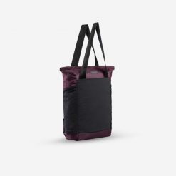 Torba podróżna Forclaz Travel Cabas 15 litrów 2w1. Czarne torby podróżne damskie FORCLAZ, bez wzorów, z materiału, na ramię, duże. Za 79.99 zł.