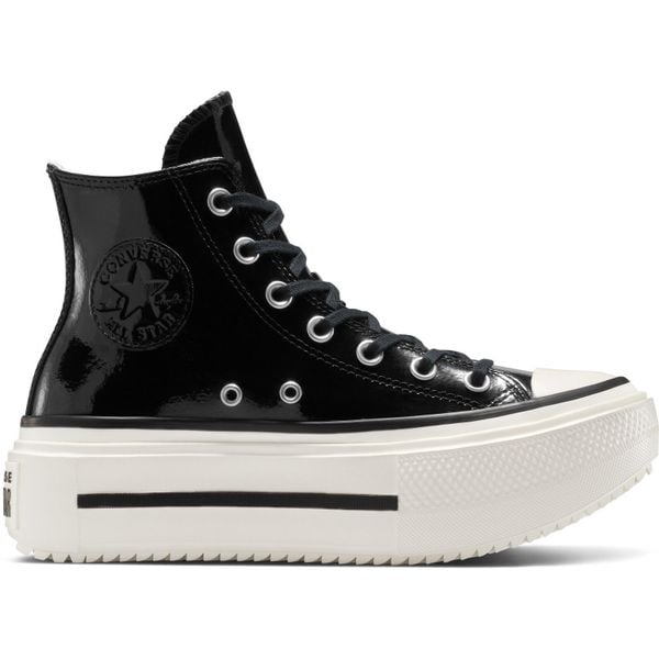 Buty sportowe Converse Chuck Taylor All Star Lift Double Stack. Czarne buty sportowe męskie Converse, ze skóry ekologicznej, bez zapięcia. Za 590.00 zł.