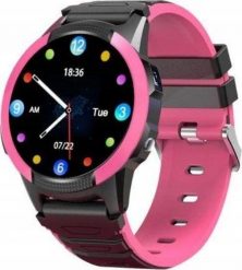 Smartwatch GoGPS X03 Czarno-różowy (AKGGGPSMA0011). Czarne zegarki smartwatch GoGPS, bez wzorów. Za 359.60 zł.