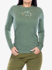 Bluza wspinaczkowa damska E9 Fiona. Zielone bluzy damskie E9, s, bez wzorów, z bawełny, bez ramiączek, bez kaptura. Za 224.39 zł.