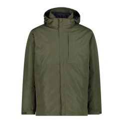 Kurtka z kapturem 3 w 1 CMP. Zielone kurtki męskie CMP, bez wzorów, sportowe, z kapturem. W wyprzedaży za 621.65 zł.