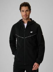 4F Bluza kibica z kapturem męska - czarna XXL. Czarne bluzy sportowe męskie 4F, m, bez wzorów, z kapturem. Za 249.99 zł.