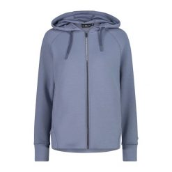 Damska bluza z kapturem z jerseyu CMP. Szare bluzy damskie CMP, bez wzorów, z jersey, sportowe, bez ramiączek, z kapturem. Za 350.70 zł.