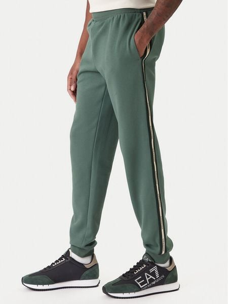 EA7 Emporio Armani Spodnie dresowe 7M001482 AF12660 U7260 Zielony Regular Fit. Zielone spodnie sportowe męskie EA7 Emporio Armani, l, bez wzorów, z dresówki. Za 509.99 zł.