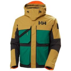Kurtka narciarska z kapturem Helly Hansen Ullr D Heritage. Brązowe kurtki sportowe damskie Helly Hansen, na zimę, bez wzorów, bez ramiączek, z kapturem, narciarskie. W wyprzedaży za 1,137.00 zł.