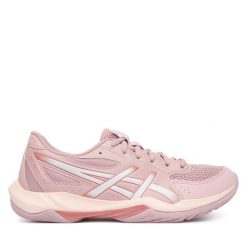 Buty halowe Asics. Czerwone obuwie sportowe damskie Asics, bez wzorów, bez zapięcia. Za 339.99 zł.