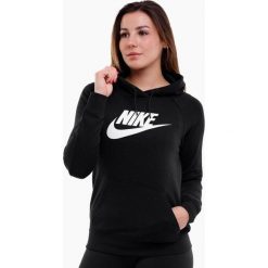 Bluza sportowa damska Nike W Essential Hoodie PO HBR. Czarne bluzy damskie Nike, bez wzorów, z bawełny, sportowe, bez ramiączek, bez kaptura. Za 256.34 zł.