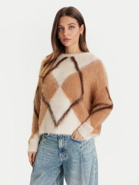 ViCOLO Sweter 55042F Écru Regular Fit. Swetry nierozpinane damskie ViCOLO, bez wzorów, bez kołnierzyka, bez ramiączek. Za 549.99 zł.