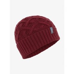 Czapka zimowa Icebreaker Merino Cable Knit Beanie - port. Czerwone czapki damskie Icebreaker, na zimę, bez wzorów. Za 140.99 zł.