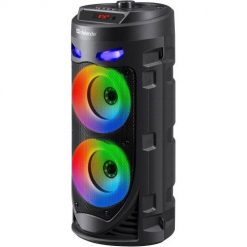 Głośnik Defender CRASHBOOM Bluetooth 16W MP3/FM/SD/USB/AUX/TWS/LED/MIC/LCD KARAOKE czarny + mikrofon + pilot. Czarne głośniki przenośne Defender. Za 155.99 zł.