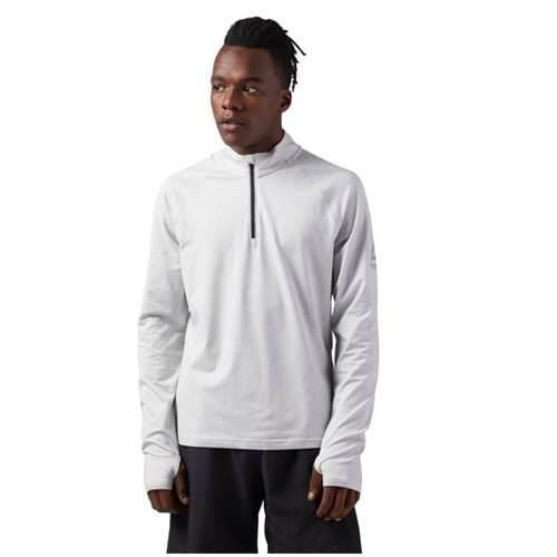 Bluzy sportowa męska Reebok Reflective Speedwick Quarter Zip. Białe bluzy sportowe męskie Reebok, l, bez wzorów, bez kaptura. Za 382.00 zł.