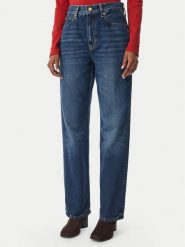 Tommy Hilfiger Jeansy WW0WW51407 Niebieski Straight Leg. Niebieskie jeansy damskie Tommy Hilfiger, bez wzorów, z bawełny. Za 551.99 zł.