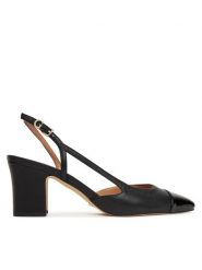 Guess Czółenka FLTLOI LEP05 Czarny. Czarne czółenka damskie Guess, z aplikacjami, ze skóry, bez obcasa, bez zapięcia. Za 399.99 zł.