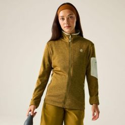 Damska bluza polarowa Torrek II z zamkiem błyskawicznym. Brązowe bluzy damskie Dare 2B, m, bez wzorów, z dzianiny, bez ramiączek, bez kaptura. Za 183.99 zł.