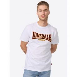 T-shirt o wąskim kroju Lonsdale Classic. Białe koszulki sportowe męskie Lonsdale, bez wzorów, bez ramiączek. Za 184.00 zł.