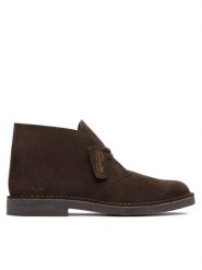 Clarks Trzewiki Desert Bt Evo Dark Brązowy. Brązowe botki męskie Clarks, bez wzorów, ze skóry, bez obcasa, bez zapięcia. Za 569.99 zł.