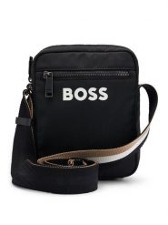 BOSS Saszetka Catch 3.0 Ns Zip 50511961 Czarny. Czarne torby na ramię męskie Boss, z materiału. Za 319.99 zł.