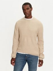 Brave Soul Sweter MK-230BINARY3 Beżowy Regular Fit. Brązowe swetry męskie Brave Soul, m, bez wzorów, z syntetyku, bez kołnierzyka, bez ramiączek. Za 99.99 zł.
