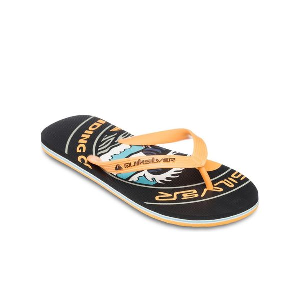 Klapki dla Mężczyzn MOLOKAI SCREEN. Żółte klapki męskie Quiksilver, bez wzorów, z gumy, bez zapięcia. Za 99.99 zł.