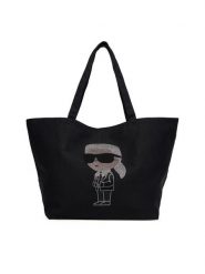 KARL LAGERFELD Torebka A3W50016 Czarny. Czarne shopperki damskie KARL LAGERFELD, bez wzorów, z materiału, bez dodatków. Za 309.99 zł.
