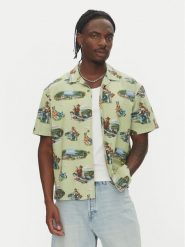 Element Koszula Sbxe Camp ELYWT00171 Zielony Regular Fit. Zielone koszule męskie Element, l, bez wzorów, z bawełny, bez kołnierzyka, bez ramiączek. Za 199.99 zł.