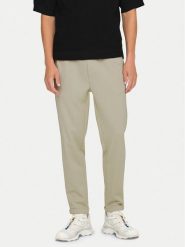 Only & Sons Spodnie materiałowe Linus 22029924 Beżowy Tapered Fit. Brązowe spodnie materiałowe męskie Only & Sons, bez wzorów, z materiału. Za 99.99 zł.