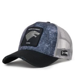 Czapka z daszkiem Capslab. Szare czapki damskie CapsLab, bez wzorów. Za 149.99 zł.