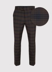 PAKO LORENTE – Brązowe spodnie garniturowe P22WP-6G-030-A-S. Brązowe eleganckie spodnie męskie Pako Lorente, s, bez wzorów, z wełny. Za 499.99 zł.