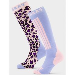 Skarpety narciarskie damskie Poederbaas 2-pak Panther Pink. Czerwone skarpetki damskie POEDERBAAS, bez wzorów, z elastanu. Za 145.39 zł.
