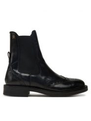Tommy Hilfiger Sztyblety Brogue Boot FW0FW09151 Czarny. Czarne botki damskie Tommy Hilfiger, bez wzorów, ze skóry, bez obcasa, na płaskiej podeszwie, bez zapięcia. Za 719.99 zł.