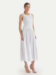 JOOP! Sukienka codzienna Tildy 30100627 Biały Regular Fit. Białe sukienki damskie JOOP!, na co dzień, bez wzorów, z bawełny, bez kołnierzyka, bez ramiączek, proste. Za 899.99 zł.