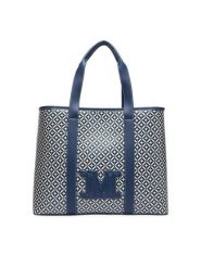 Max Mara Beachwear Torebka BCHFARNETO 2616511059650 Niebieski. Niebieskie shopperki damskie Max Mara Beachwear, bez wzorów, ze skóry, bez dodatków. Za 944.99 zł.