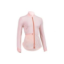 Bluza fitness kardio damska 500 jasnoróżowa. Czerwone bluzy damskie DOMYOS, bez wzorów, z elastanu, bez ramiączek, bez kaptura. Za 59.99 zł.
