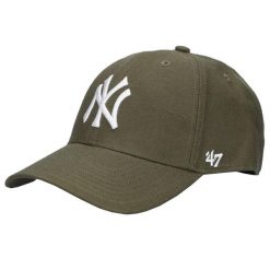 Czapka z daszkiem dla dorosłych 47 Brand New York Yankees. Zielone czapki damskie 47 Brand, bez wzorów, sportowe. Za 173.50 zł.