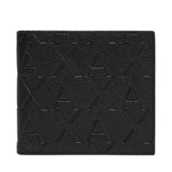 Portfel Armani Exchange. Czarne portfele męskie Armani Exchange, bez wzorów. Za 259.99 zł.