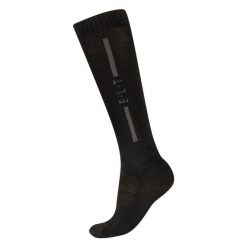 Skarpety jeździeckie ELT Merino. Czarne skarpety męskie ELT, bez wzorów, z dzianiny. Za 136.50 zł.