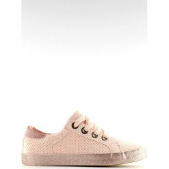 Trampki damskie różowe AK03P Pink. Czerwone trampki i tenisówki damskie ButyModne, bez wzorów, z tkaniny, bez zapięcia. W wyprzedaży za 86.49 zł.