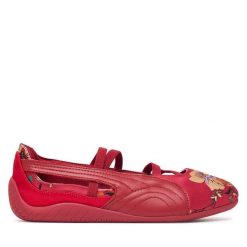 Baleriny Puma. Czerwone balerinki damskie Puma, bez wzorów, bez obcasa, bez zapięcia. Za 399.99 zł.