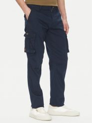 Aeronautica Militare Spodnie materiałowe 251PA1658CT3511 Granatowy Regular Fit. Niebieskie spodnie materiałowe męskie Aeronautica Militare, bez wzorów, z bawełny. Za 399.99 zł.