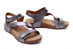 JOSEF SEIBEL 78519 38 700 Tonga 25 anthrazit, sandały damskie. Szare sandały damskie Josef Seibel, bez wzorów, ze skóry, bez obcasa, bez zapięcia. Za 287.92 zł.