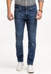 MUSTANG VEGAS SLIM MĘSKIE SPODNIE JEANSOWE JEANSY DŻINSY DENIM BLUE 1015045 5000 883. Niebieskie jeansy męskie Mustang, z bawełny, casualowe. Za 199.99 zł.