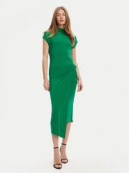 Calvin Klein Sukienka codzienna LV044C237G Zielony Slim Fit. Zielone sukienki damskie Calvin Klein, na co dzień, xs, bez wzorów, z syntetyku, bez kołnierzyka, bez ramiączek, proste. Za 319.99 zł.