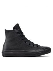 Converse Trampki Chuck Taylor All Star HI 135251C Czarny. Czarne trampki i tenisówki damskie Converse, bez wzorów, ze skóry, bez zapięcia. Za 239.99 zł.