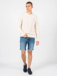 Tommy Hilfiger Sweter | MW0MW21303 | Mężczyzna | Kremowy. Białe swetry męskie Tommy Hilfiger, m, bez wzorów, z bawełny, bez kołnierzyka, bez ramiączek. W wyprzedaży za 289.00 zł.