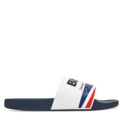 Klapki Blauer. Niebieskie klapki męskie Blauer, bez wzorów, bez zapięcia. Za 109.99 zł.