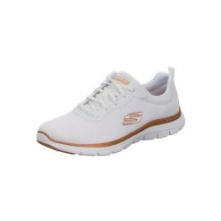 Buty do chodzenia damskie Skechers Flex Appeal 40. Białe obuwie sportowe damskie Skechers, bez wzorów, z meshu, bez zapięcia, trekkingowe. Za 279.00 zł.